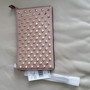 Michael kors wristlet bag 6inch by 10inch tan/Light pink